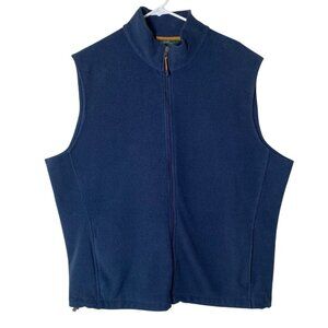 Woolrich Fleece Vest  Mens 2XL Zip-Up Navy Blue Outdoors Hiking Hunting